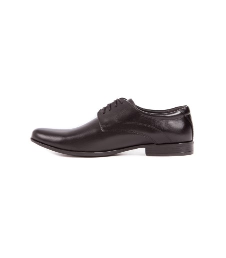 Czarne buty męskie ze skóry OP0313