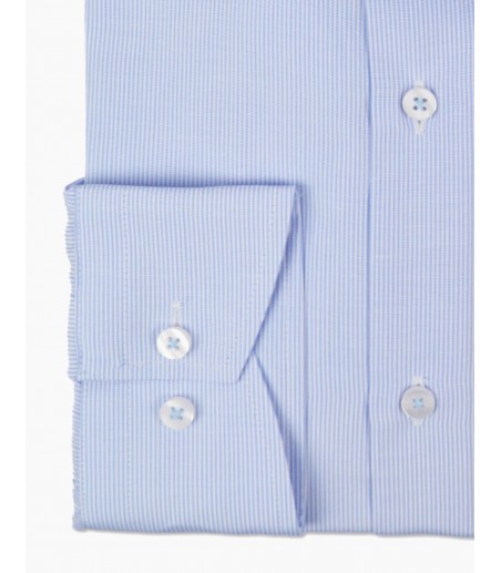 Błękitna koszula w prążek KT4057