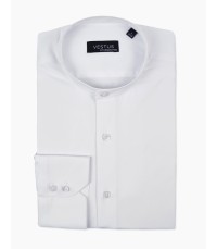 Biała koszula męska ze stójką KT4065