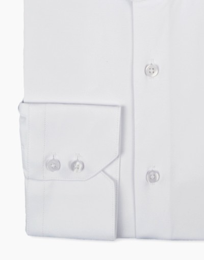 Biała koszula męska ze stójką KT4065