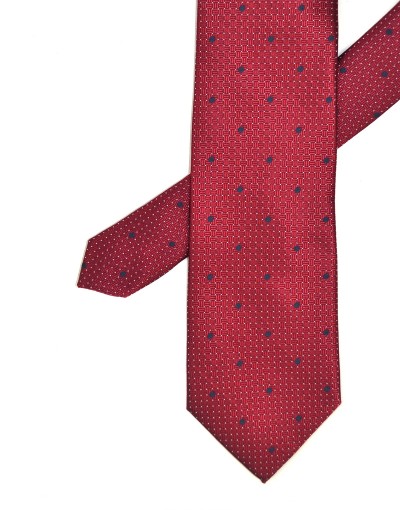 Granatowy krawat we wzór paisley