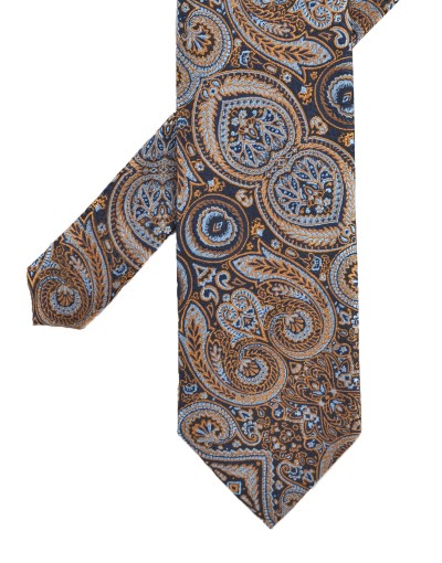 Krawat męski w odcieniach brązu