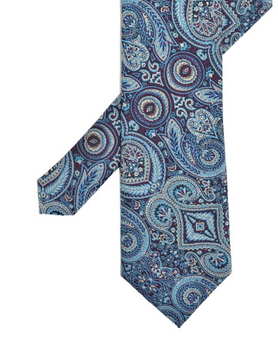 Krawat w błękitny wzór