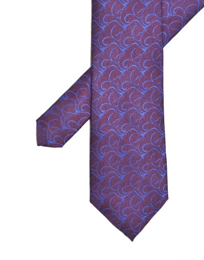 Krawat fioletowy w delikatny wzór
