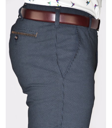 Szare spodnie w drobne pepitko SH0133