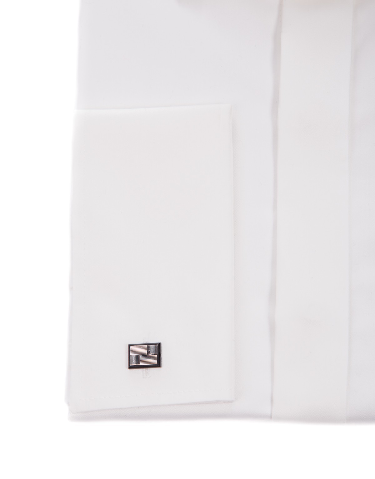 Koszula z krytą plisą na spinki w kolorze ecru KR1051 - Vestus