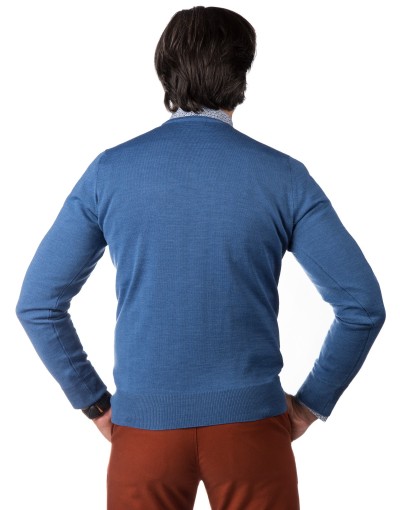 Błękitny sweter męski CT0015