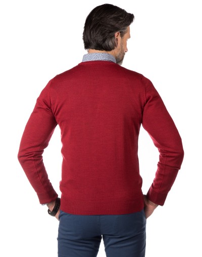 Bordowy sweter męski CT0025