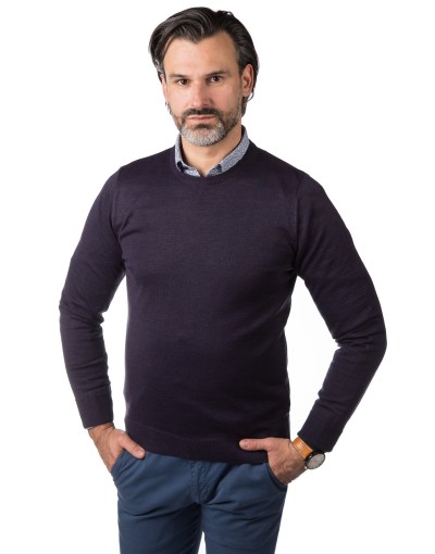 Fioletowy sweter męski CT0026