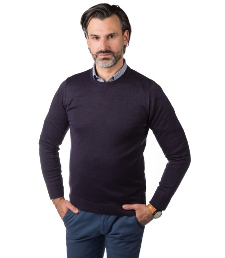 Fioletowy sweter męski CT0026