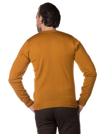 Musztardowy sweter męski CT0074