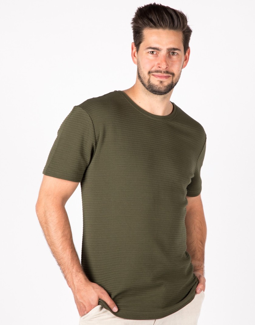 T-shirt męski zielony FM0011