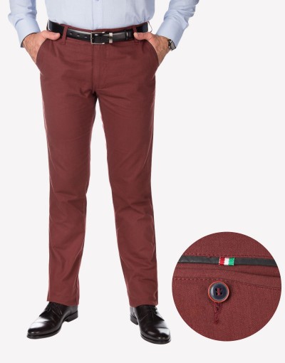 Bordowe spodnie męskie SV0040