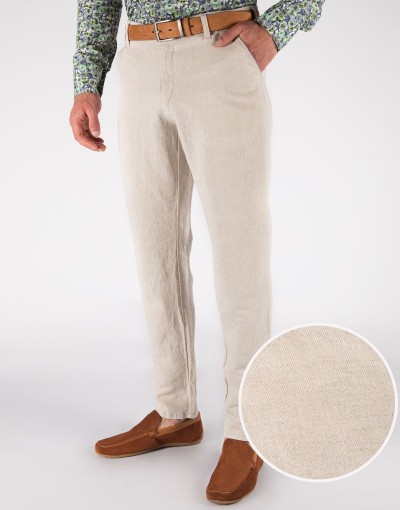 Lniane spodnie męskie SH0155