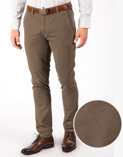 Brązowe Spodnie męskie SH0197