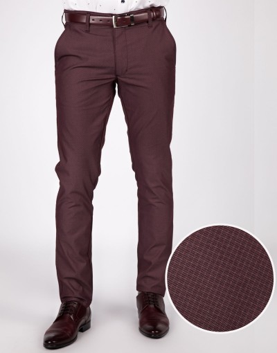 Bordowe spodnie męskie SH0177