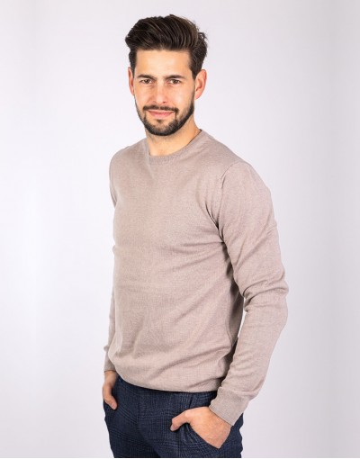 Beżowy sweter męski CT0102