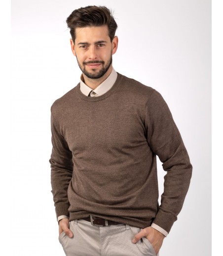 Brązowy sweter męski CT0103
