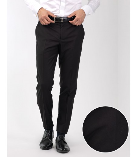 Spodnie męskie garniturowe czarne ST8067