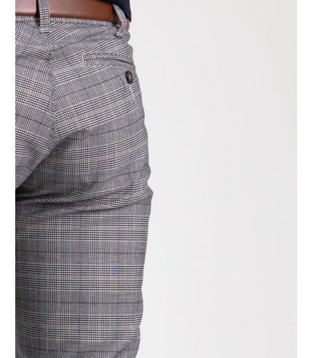 Spodnie męskie w kratę SH0222