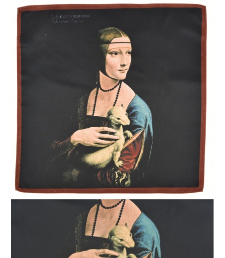 Poszetka z obrazem: Leonarda da Vinci- Dama z łasiczką DA2301