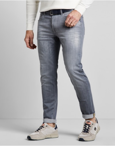 BUGATTI Spodnie męskie, jasnoszare jeansy B36689-256