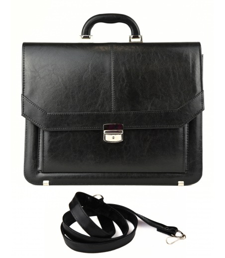 Elegancka torba męska typu aktówka- czarna DW2803