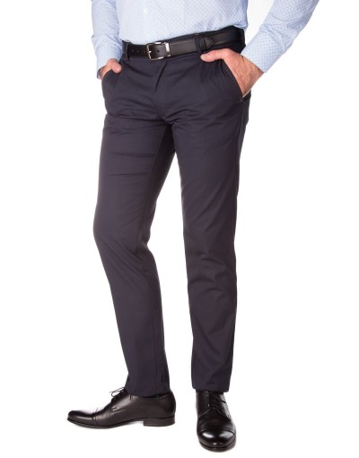 Granatowe klasyczne spodnie męskie SH0120