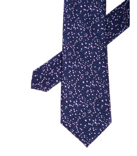 Krawat męski granatowy z odcieniem fioletu