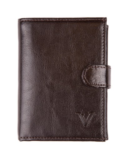 Brązowy portfel z zapięciem DW2114