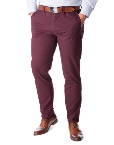 Bordowe spodnie męskie SV0085