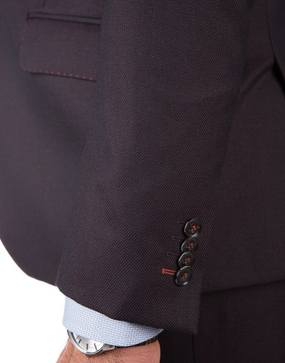Śliwkowy garnitur męski GV1049