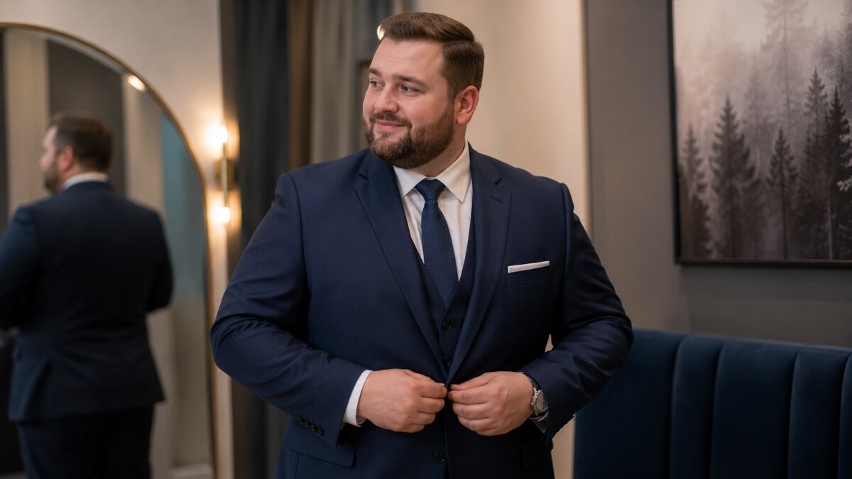 Jak dobrać garnitur dla pana z brzuszkiem?